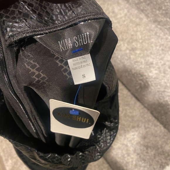 Kim Shui Black Croc-Embossed Jersey Midi Skirt - NWT - Picture 9 of 15